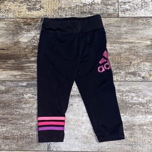 Girls Adidas Black Leggings Size 12 Months